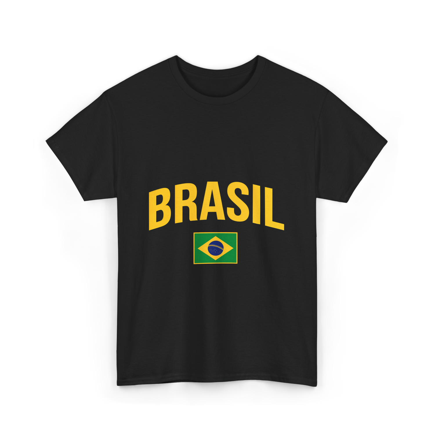 Brasil Flag Brazil T-Shirt - Black