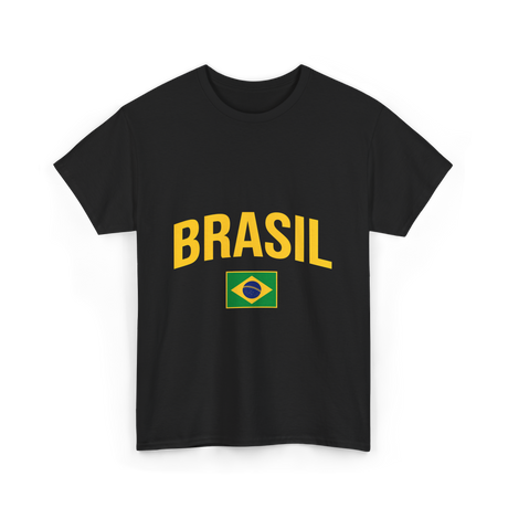 Brasil Flag Brazil T-Shirt - Black