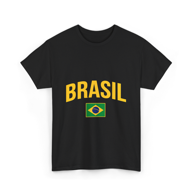 Brasil Flag Brazil T-Shirt - Black