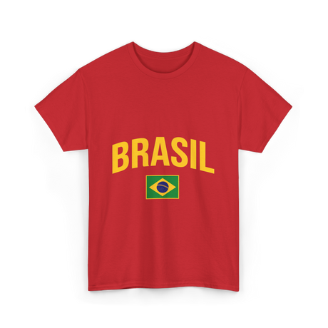 Brasil Flag Brazil T-Shirt - Red