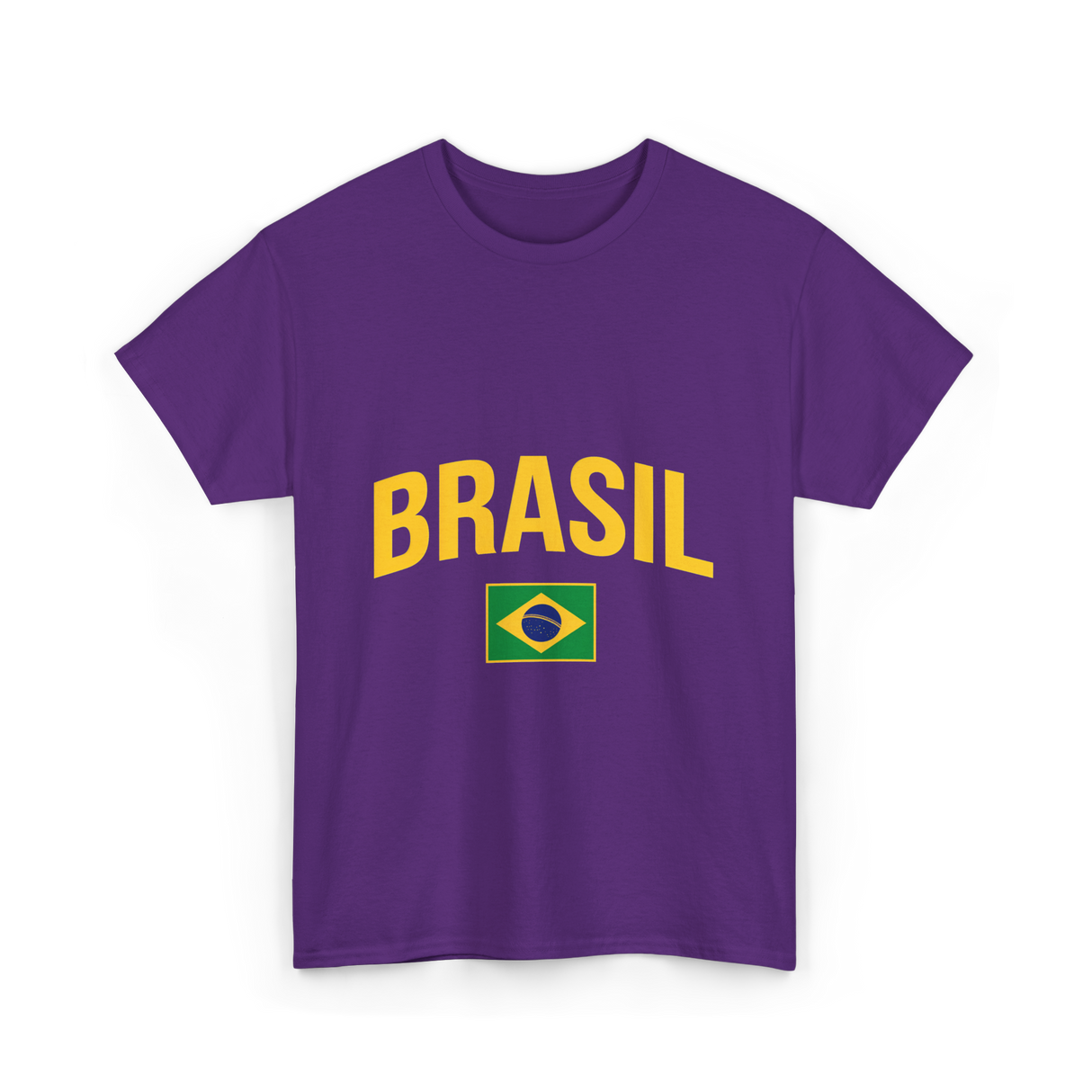 Brasil Flag Brazil T-Shirt - Purple