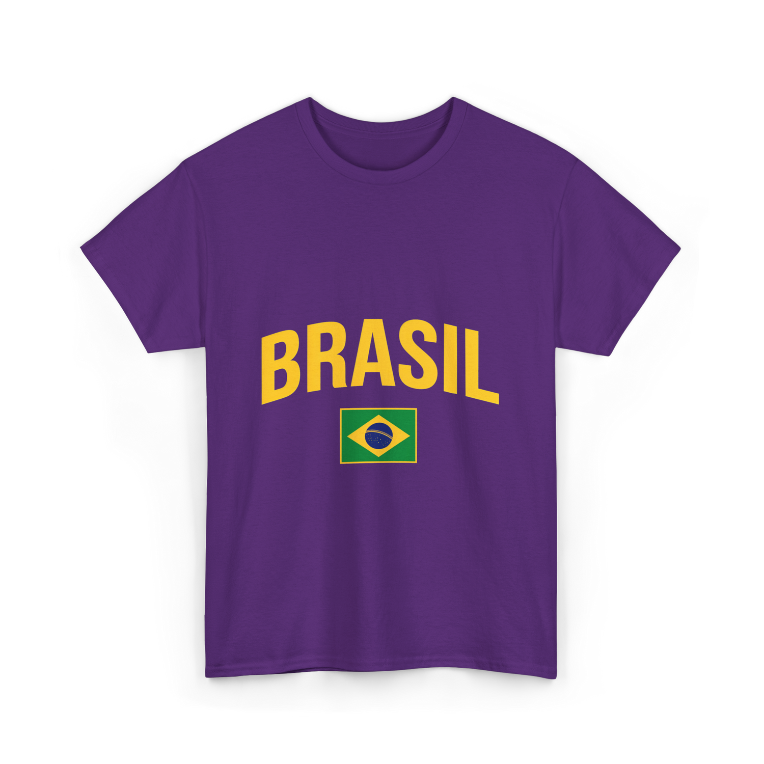 Brasil Flag Brazil T-Shirt - Purple