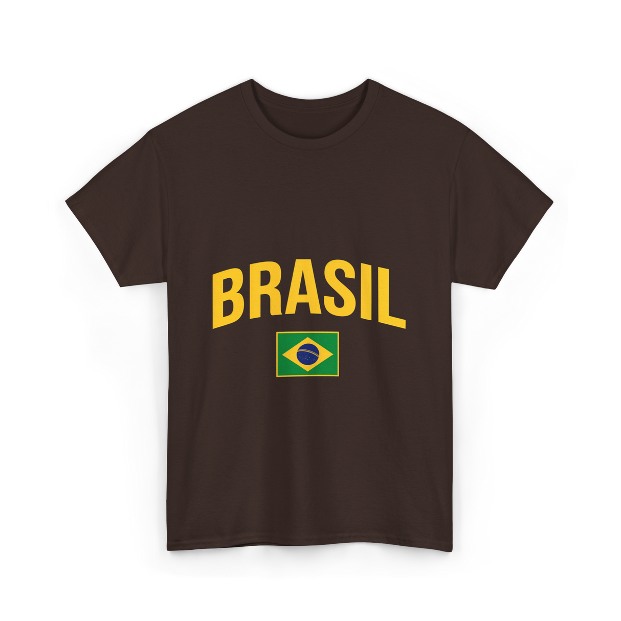 Brasil Flag Brazil T-Shirt - Dark Chocolate