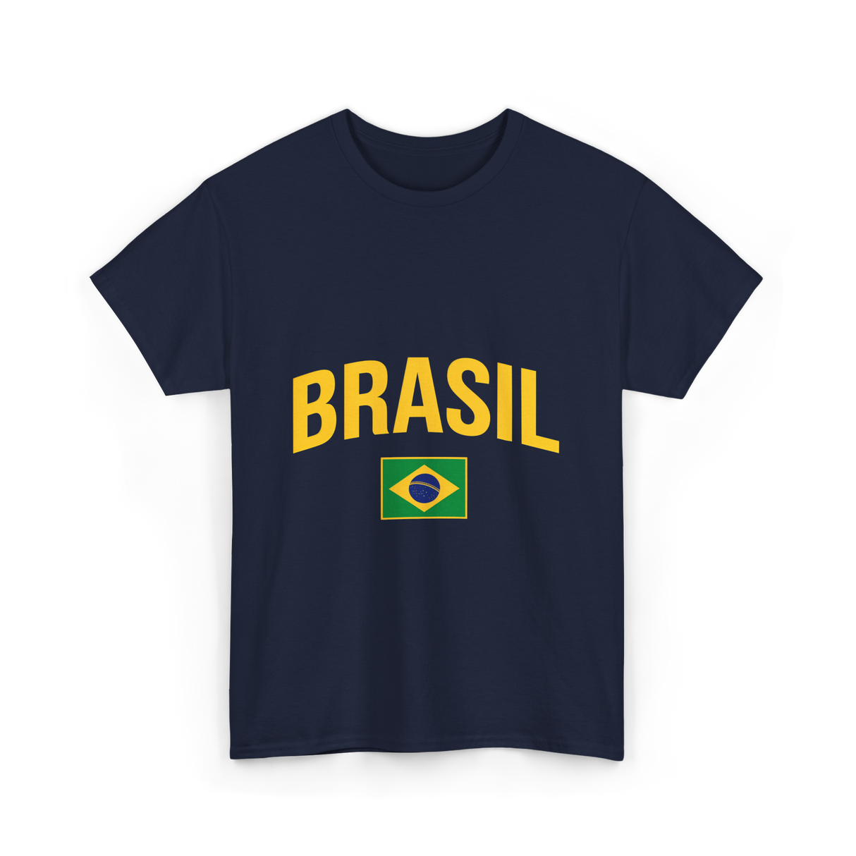 Brasil Flag Brazil T-Shirt - Navy