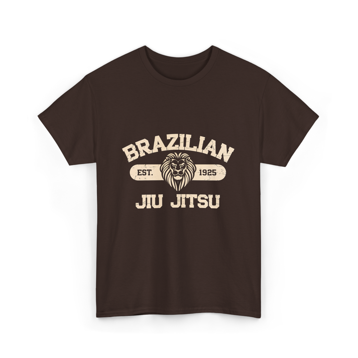 Brazilian Jiu Jitsu BJJ Lion T-Shirt - Dark Chocolate