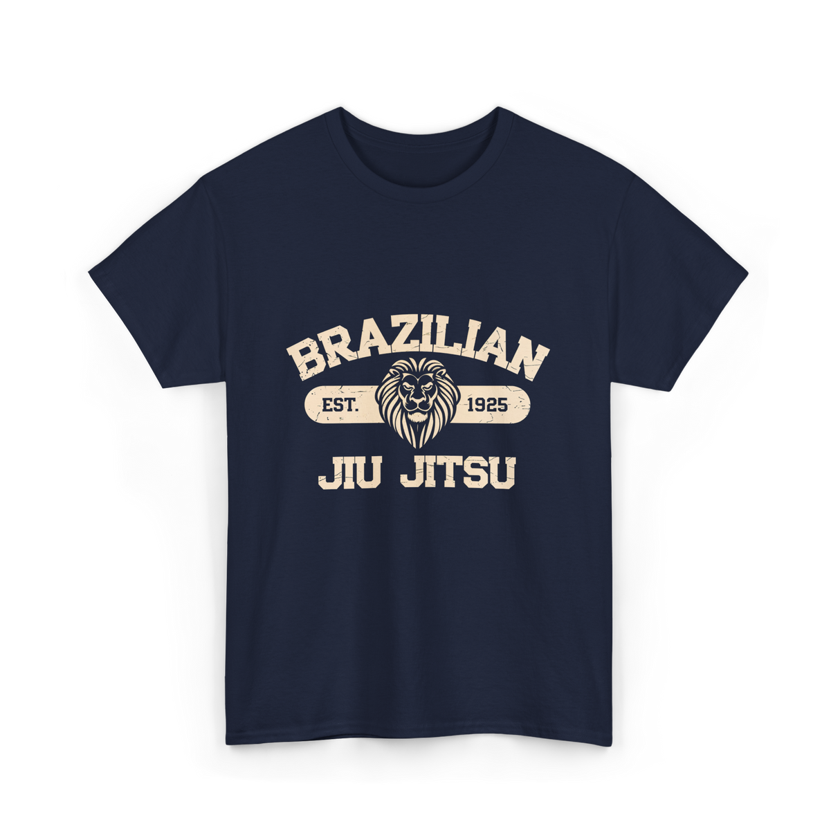 Brazilian Jiu Jitsu BJJ Lion T-Shirt - Navy