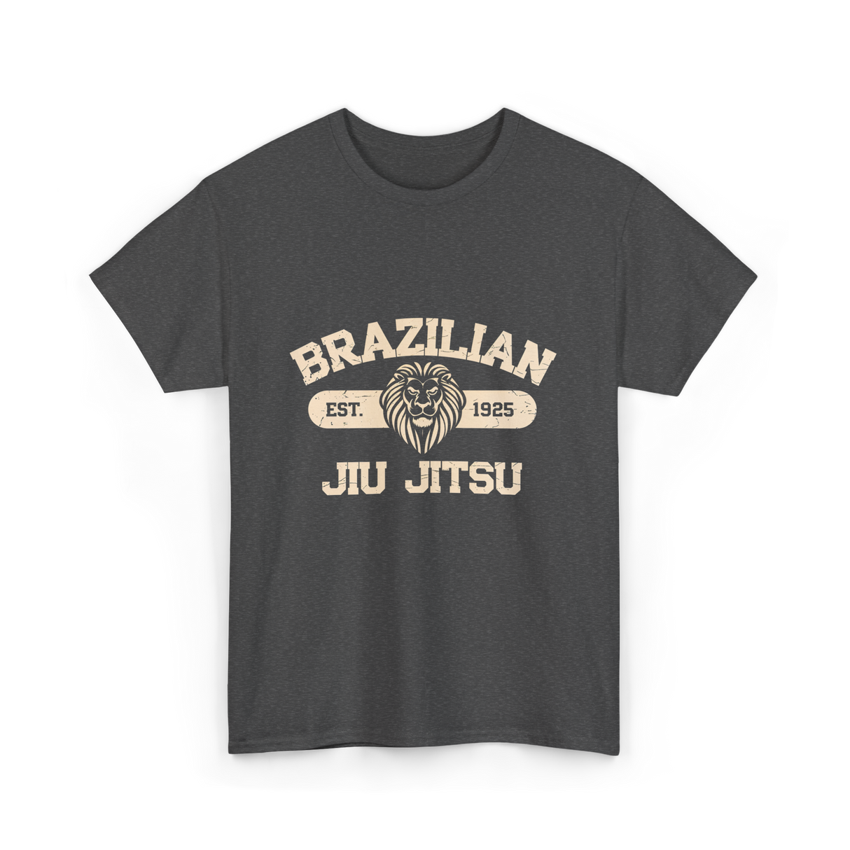 Brazilian Jiu Jitsu BJJ Lion T-Shirt - Dark Heather