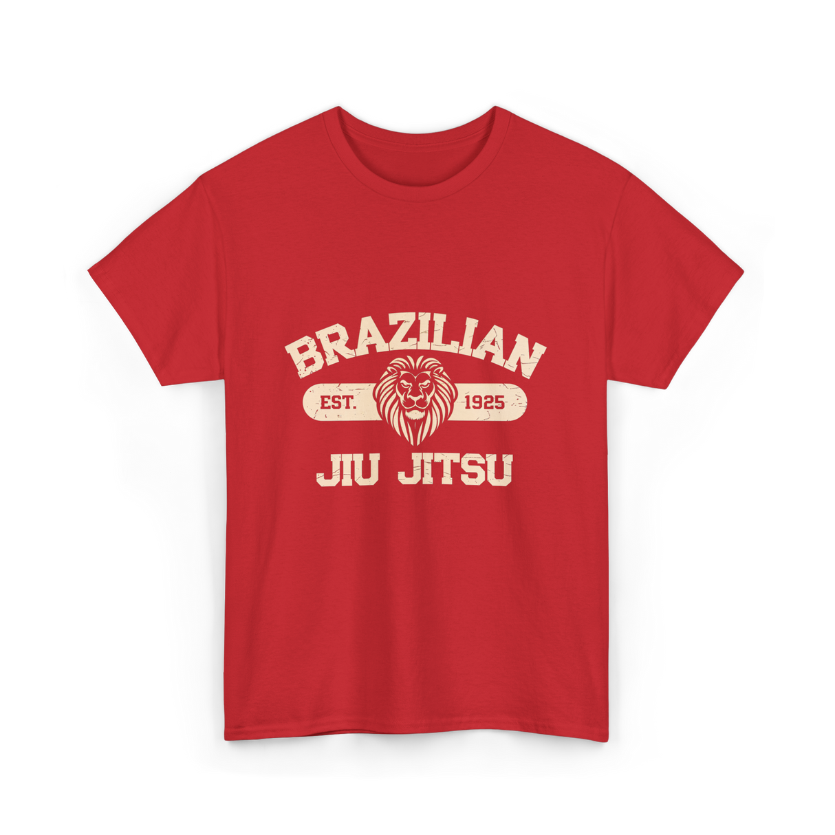 Brazilian Jiu Jitsu BJJ Lion T-Shirt - Red