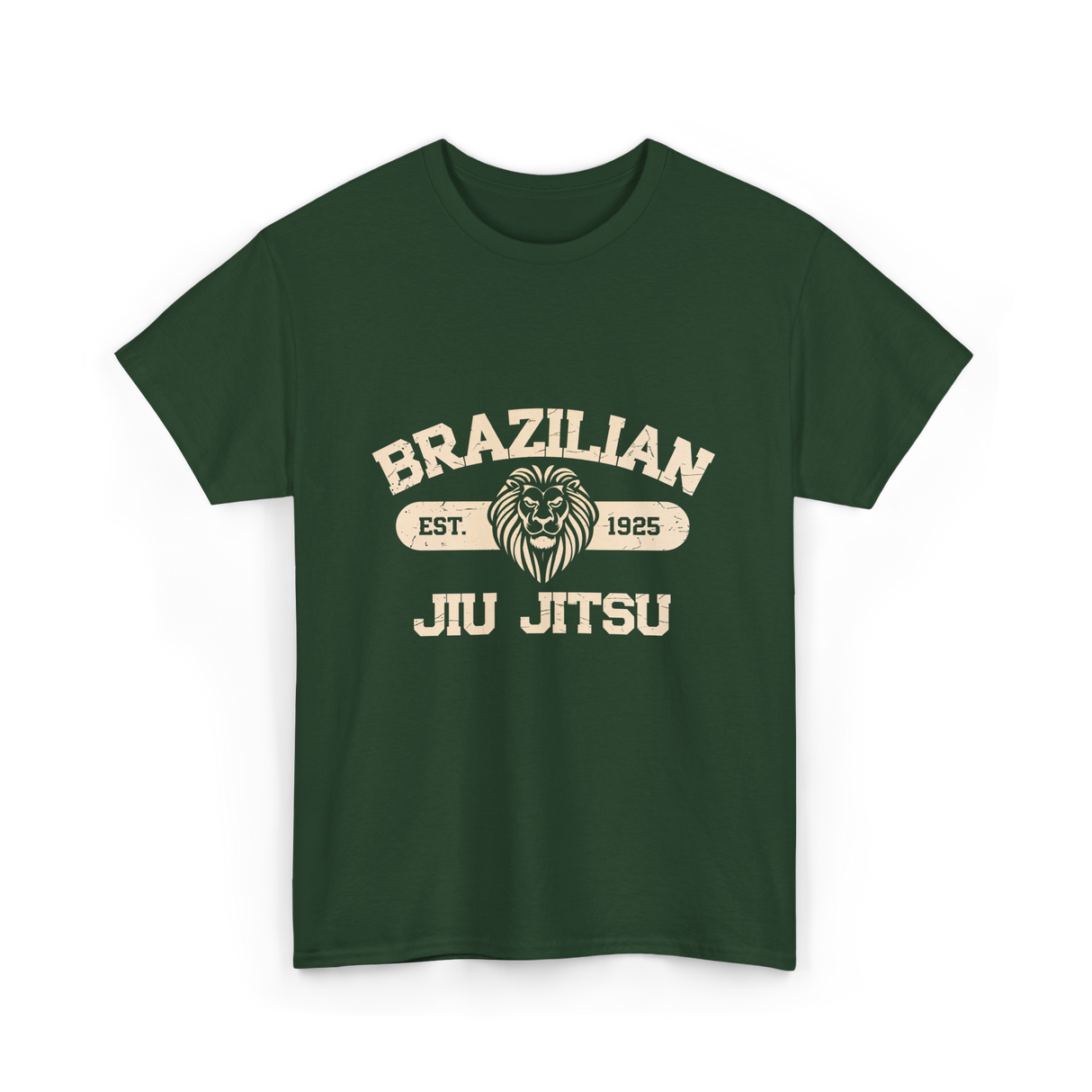 Brazilian Jiu Jitsu BJJ Lion T-Shirt - Forest Green