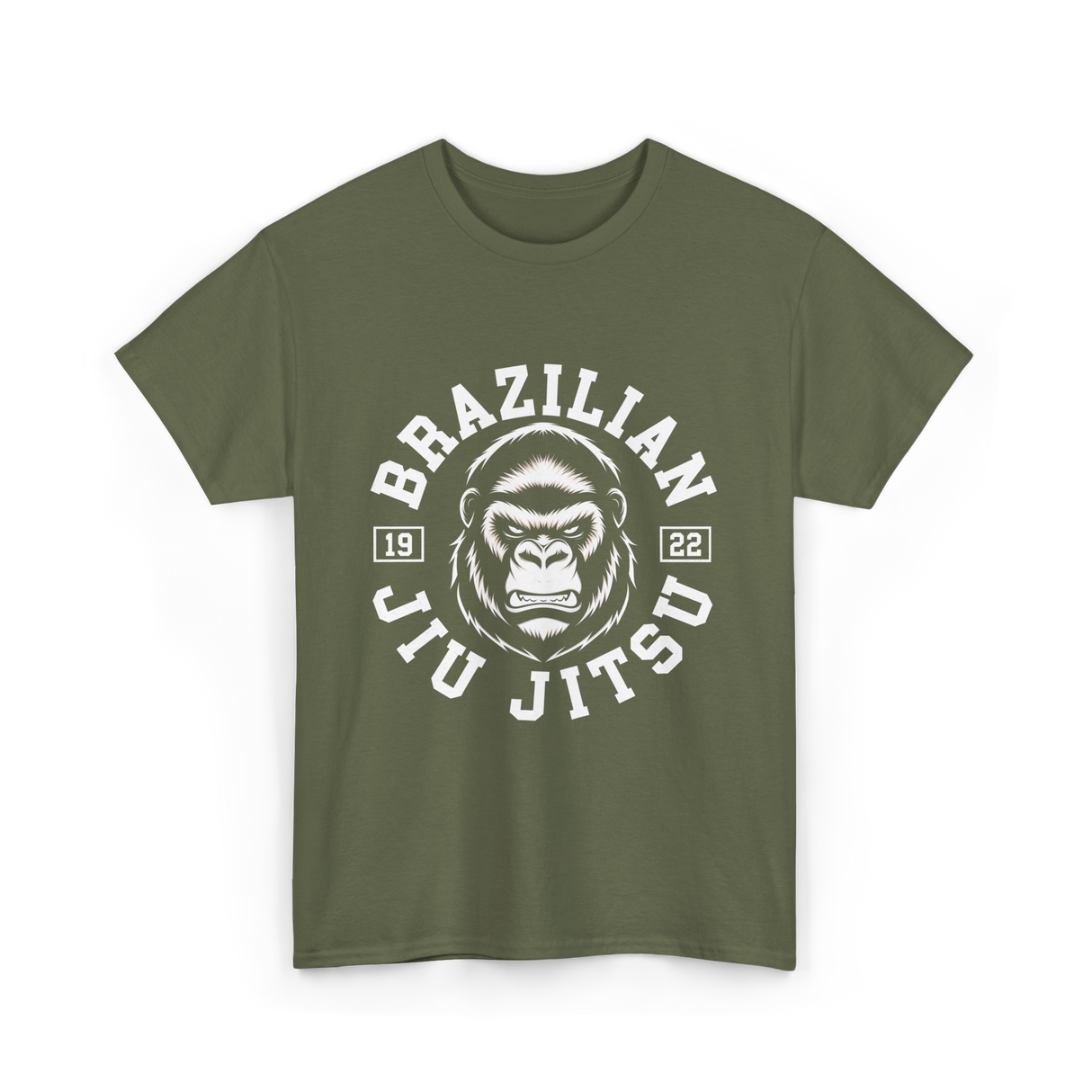Brazilian Jiu Jitsu BJJ Martial Arts T-Shirt - Military Green