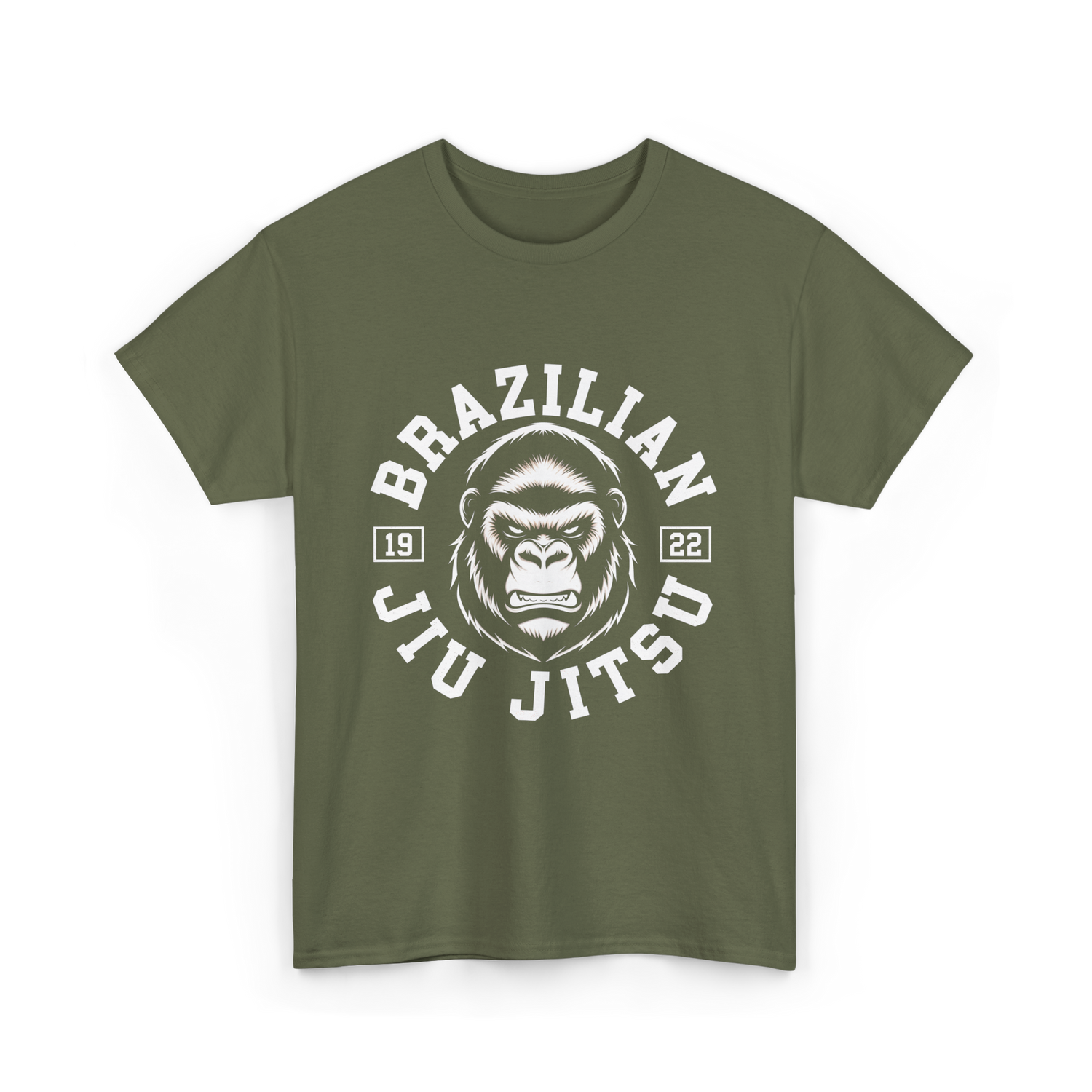 Brazilian Jiu Jitsu BJJ Martial Arts T-Shirt - Military Green