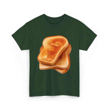 Bread Toast Food Toasting T-Shirt - Forest Green