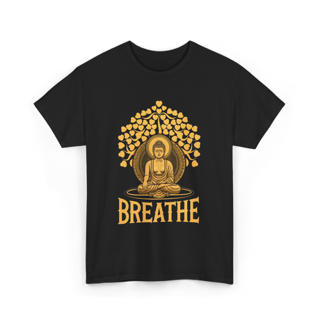 Breathe Buddha Meditation Yoga T-Shirt - Black