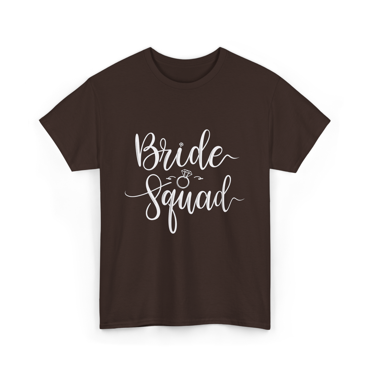 Bride Squad Wedding Team T-Shirt - Dark Chocolate