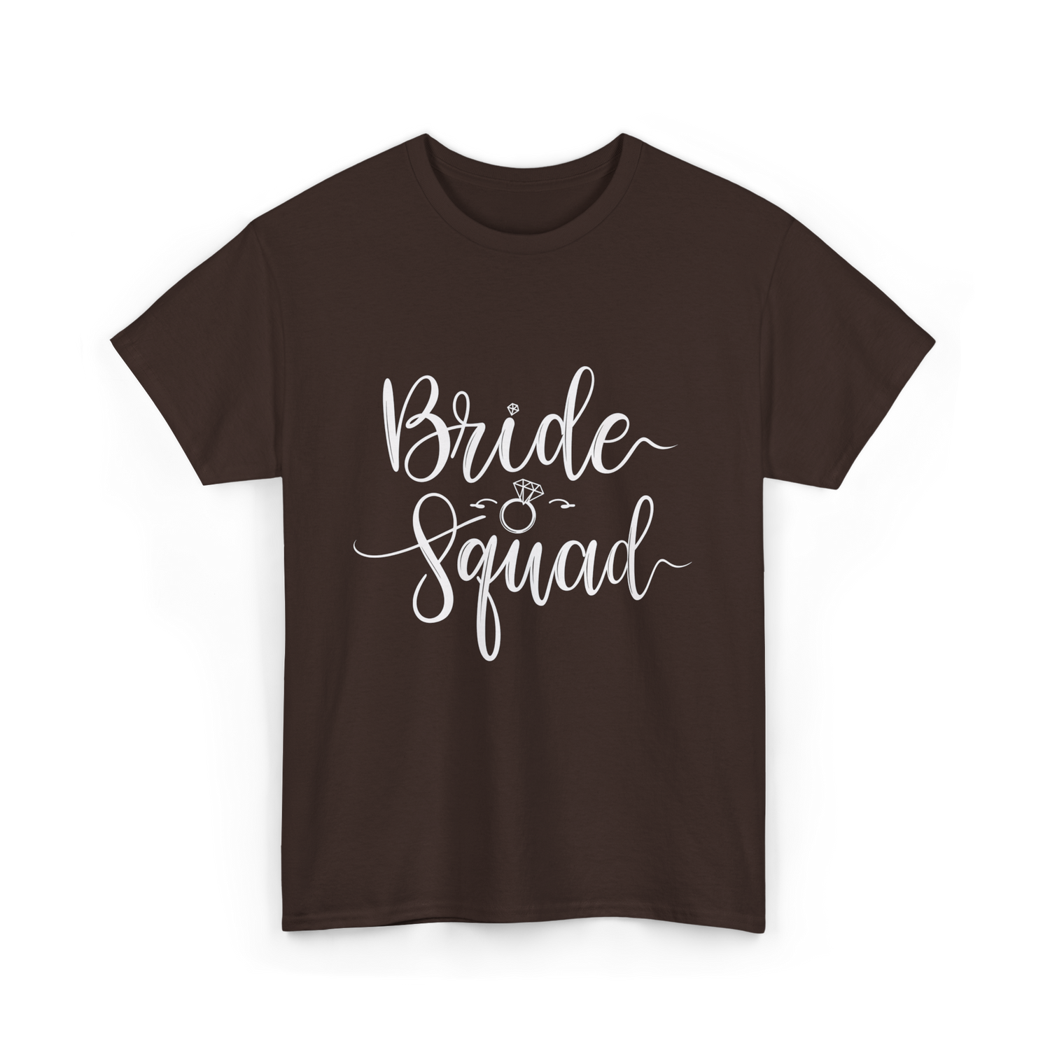 Bride Squad Wedding Team T-Shirt - Dark Chocolate