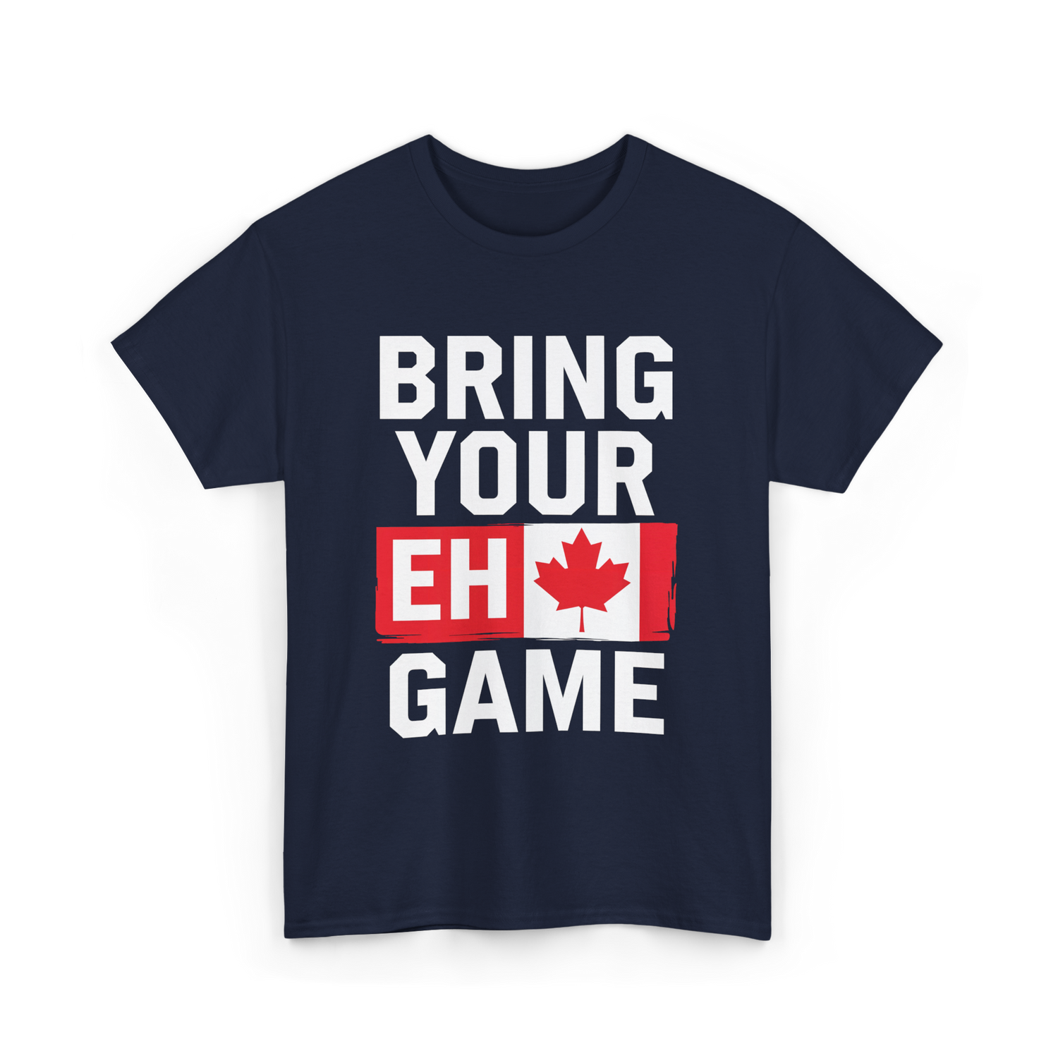 Bring Your Eh Game Canada Flag T-Shirt - Navy