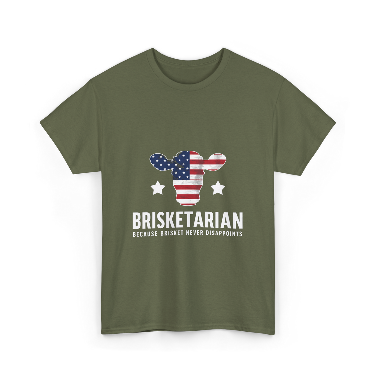 Brisketarian Brisket BBQ Lover T-Shirt - Military Green