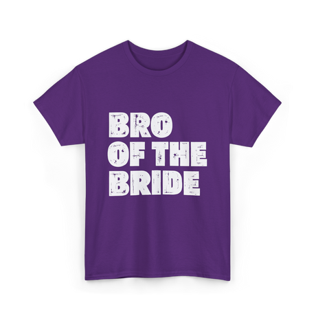 Bro of the Bride Wedding T-Shirt - Purple