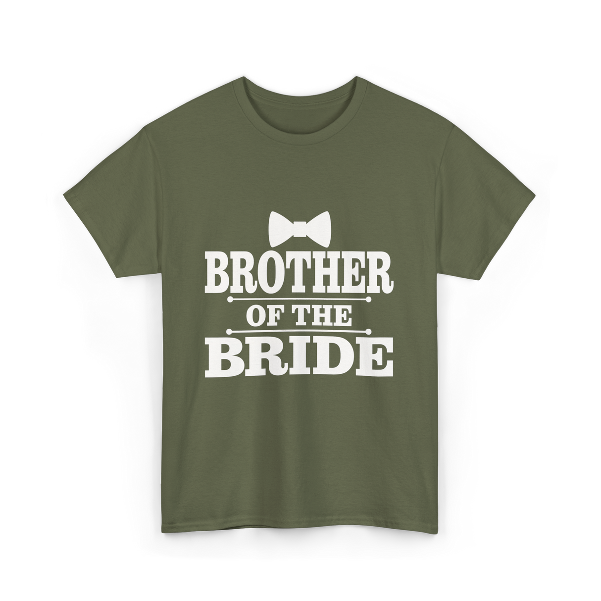 Brother Of The Bride Wedding T-Shirt - Military Green