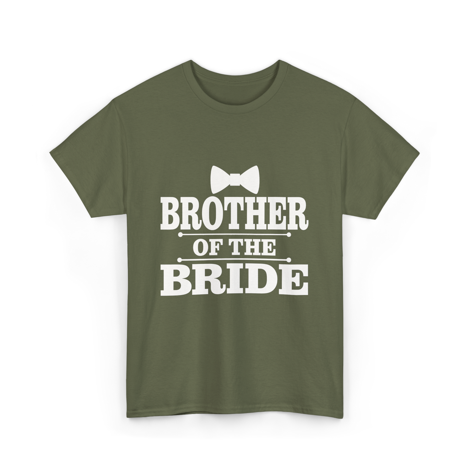 Brother Of The Bride Wedding T-Shirt - Military Green