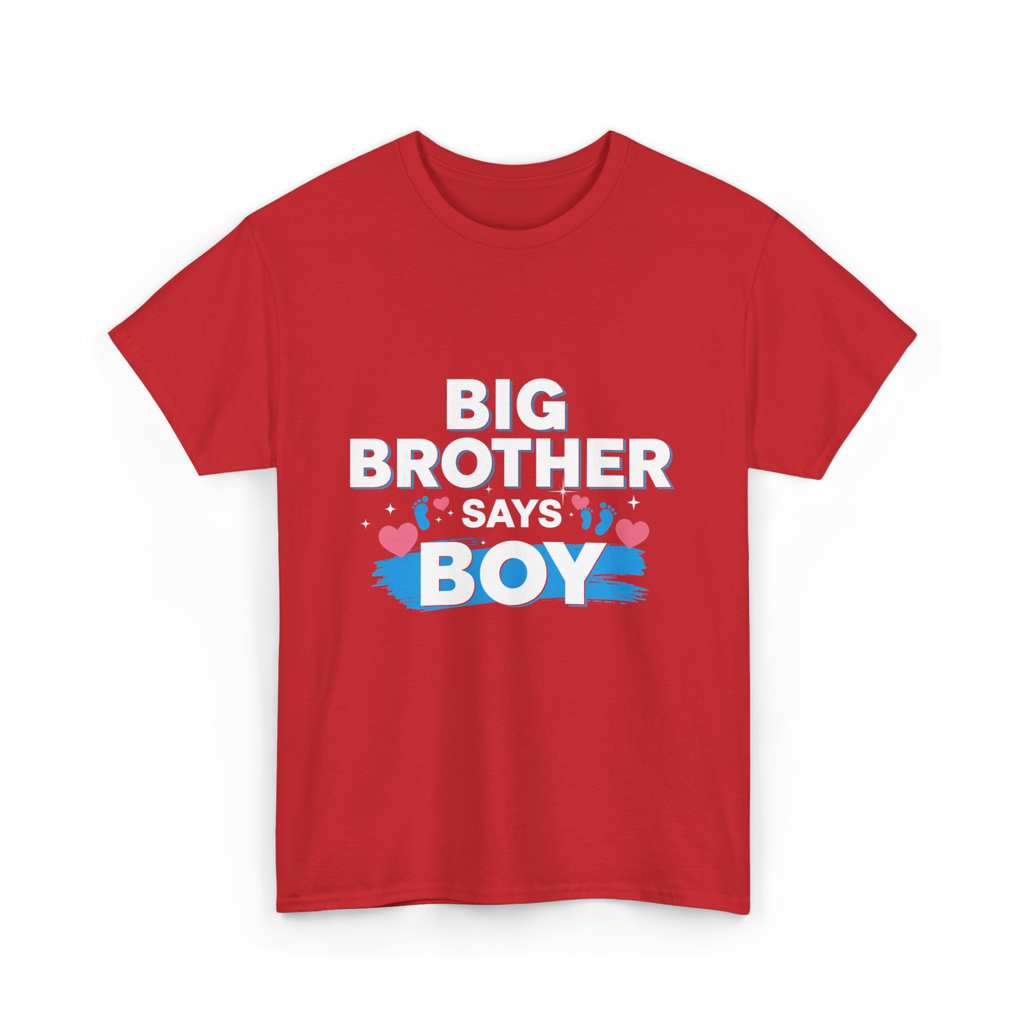 Brother Says Boy Baby T-Shirt - Red