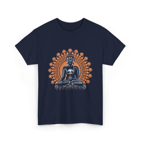 Buddha Statue Meditation Buddhism Zen T-Shirt - Navy