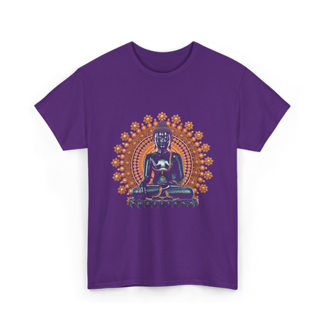 Buddha Statue Meditation Buddhism Zen T-Shirt - Purple