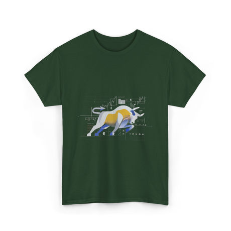 Bull Market Stock Trading Investor T-Shirt - Forest Green