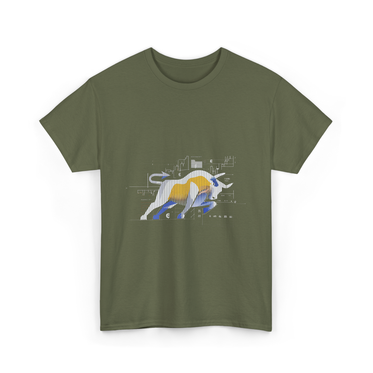 Bull Market Stock Trading Investor T-Shirt - Military Green