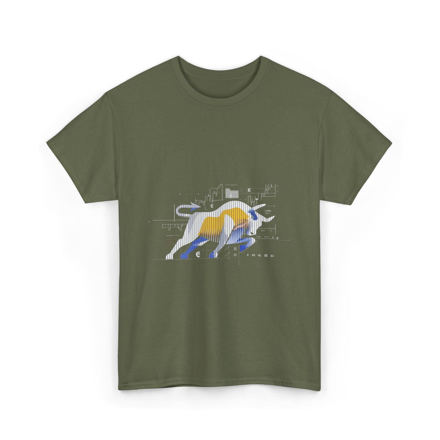 Bull Market Stock Trading Investor T-Shirt - Military Green