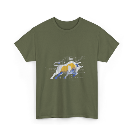 Bull Market Stock Trading Investor T-Shirt - Military Green