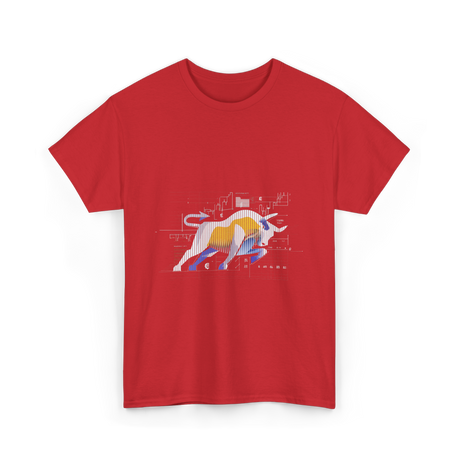 Bull Market Stock Trading Investor T-Shirt - Red