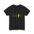 Cactus Heartbeat Cacti T-Shirt - Black