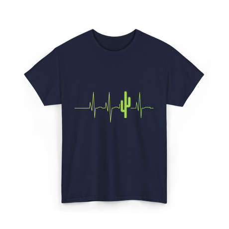 Cactus Heartbeat Cacti T-Shirt - Navy