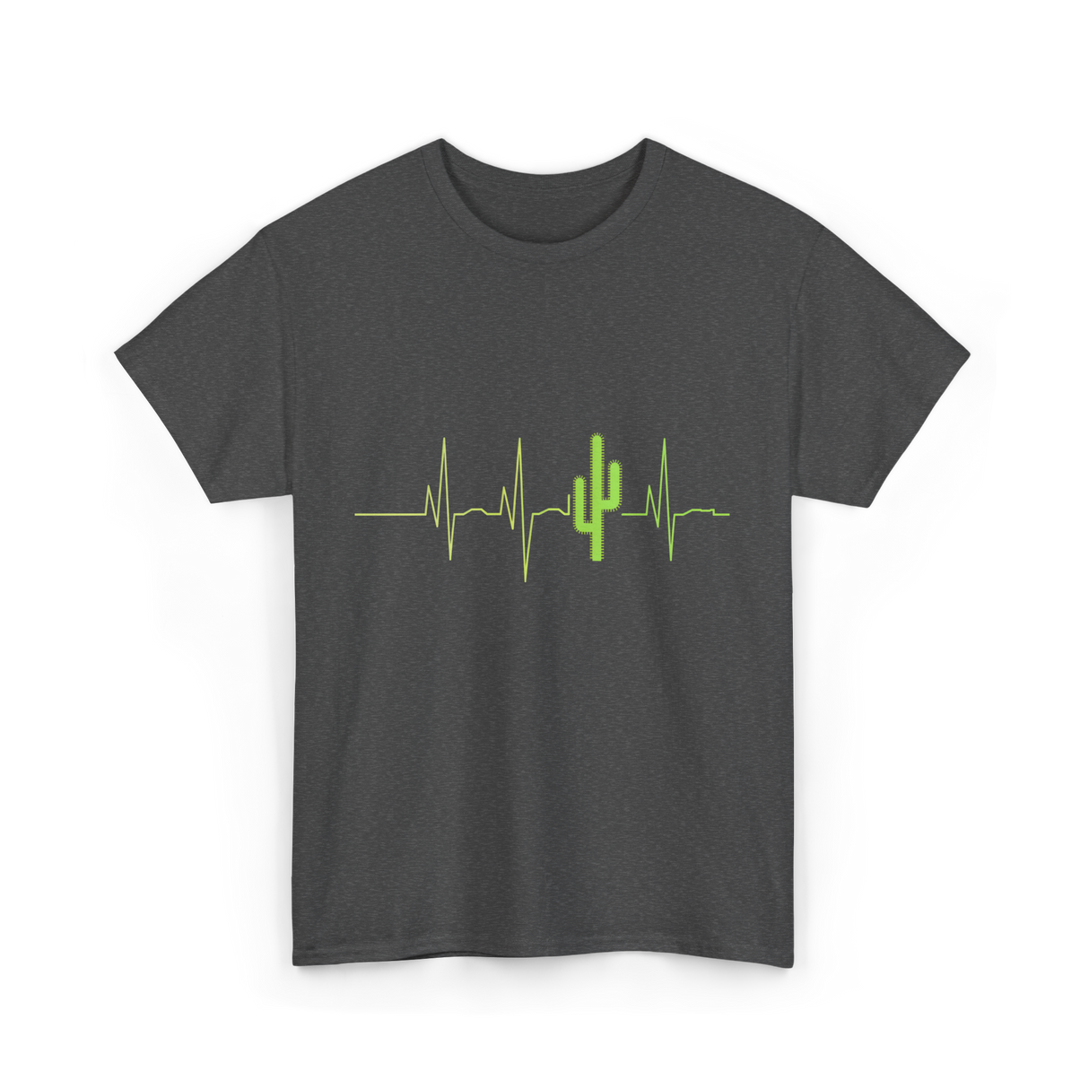 Cactus Heartbeat Cacti T-Shirt - Dark Heather