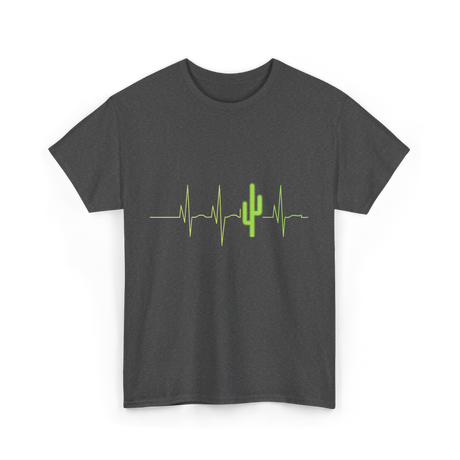 Cactus Heartbeat Cacti T-Shirt - Dark Heather