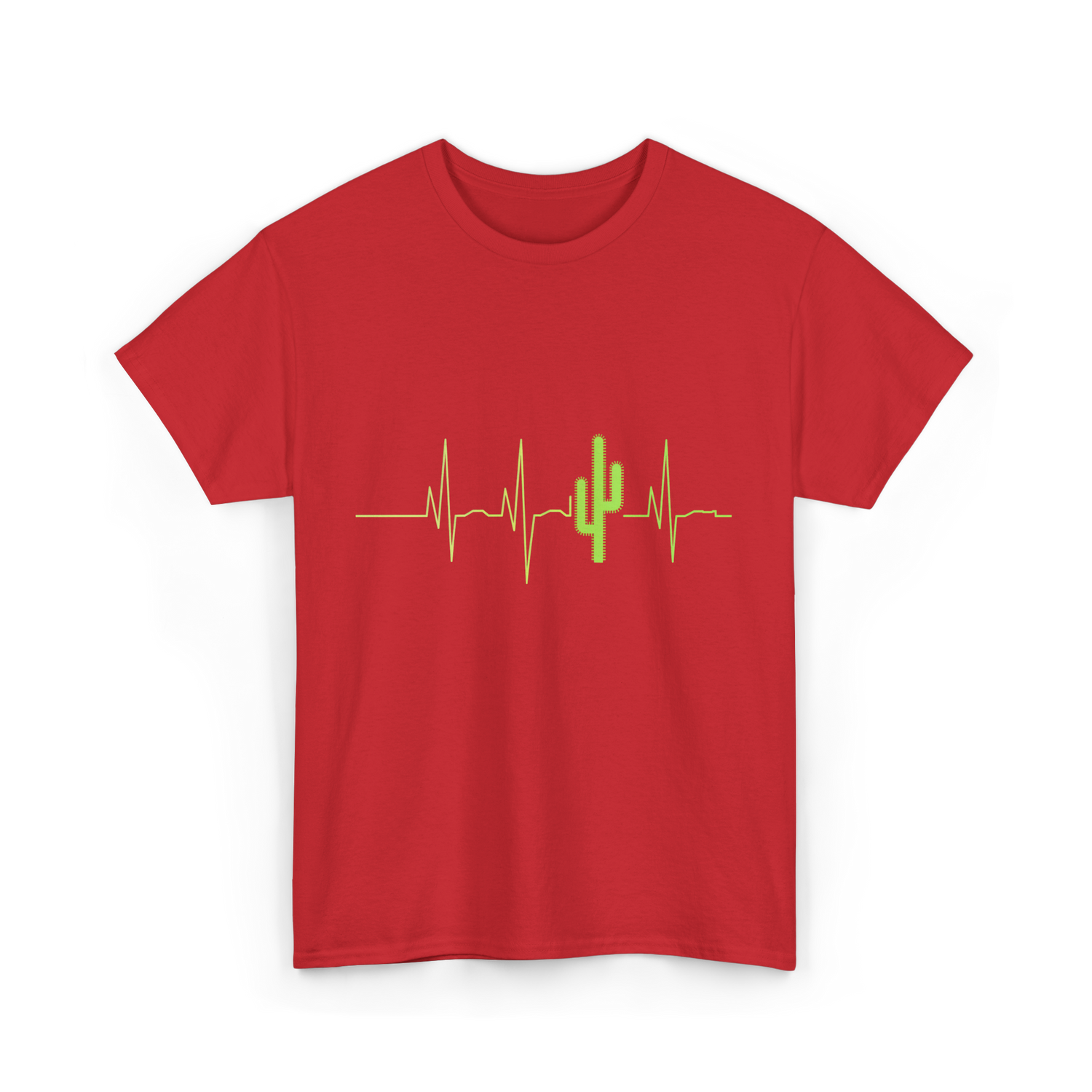 Cactus Heartbeat Cacti T-Shirt - Red