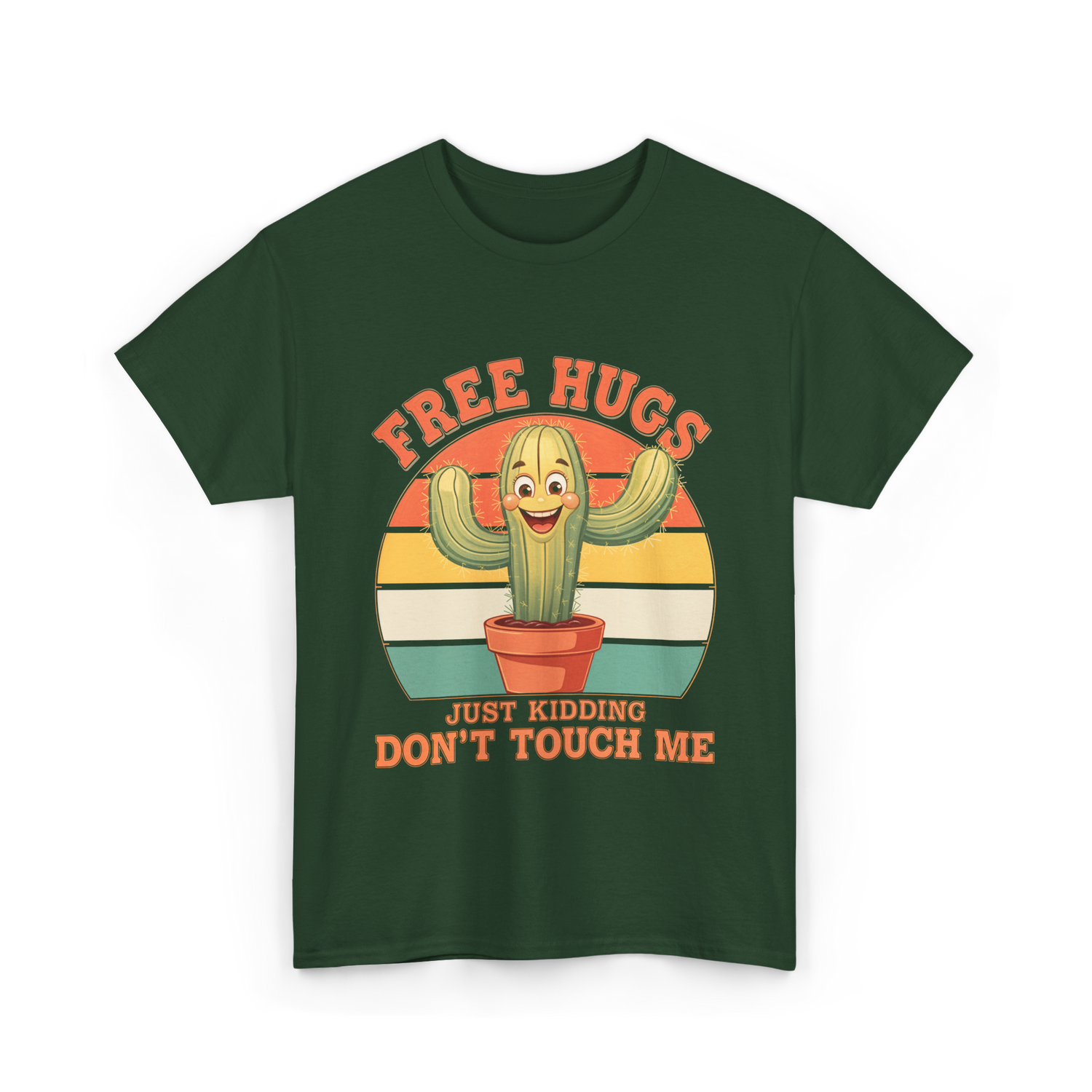 Cactus Humor T-Shirt - Forest Green