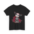 Calavera Chihuahua Skeleton Dog Roses T-Shirt - Black