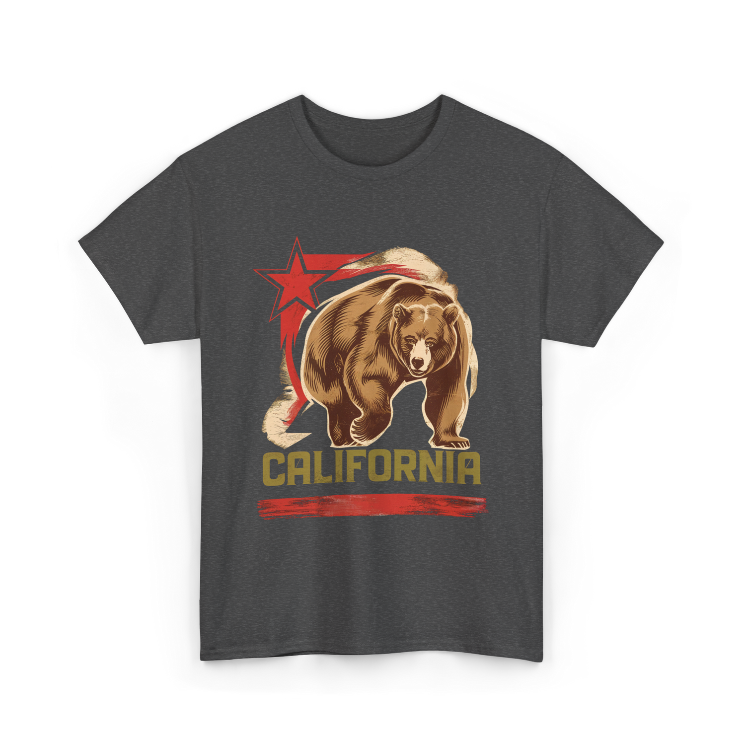 California Bear California Wildlife T-Shirt - Dark Heather