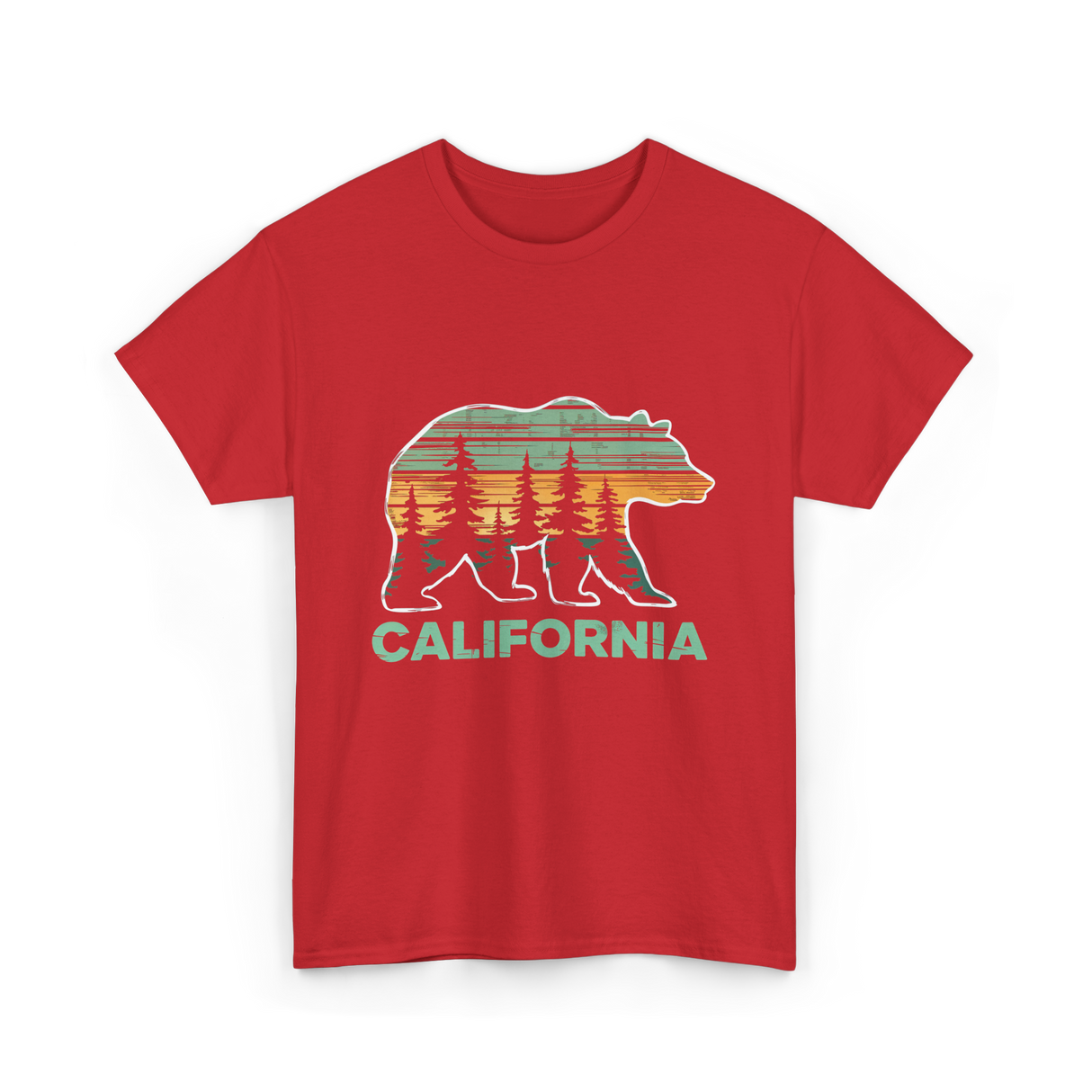 California Bear Vintage Nature T-Shirt - Red