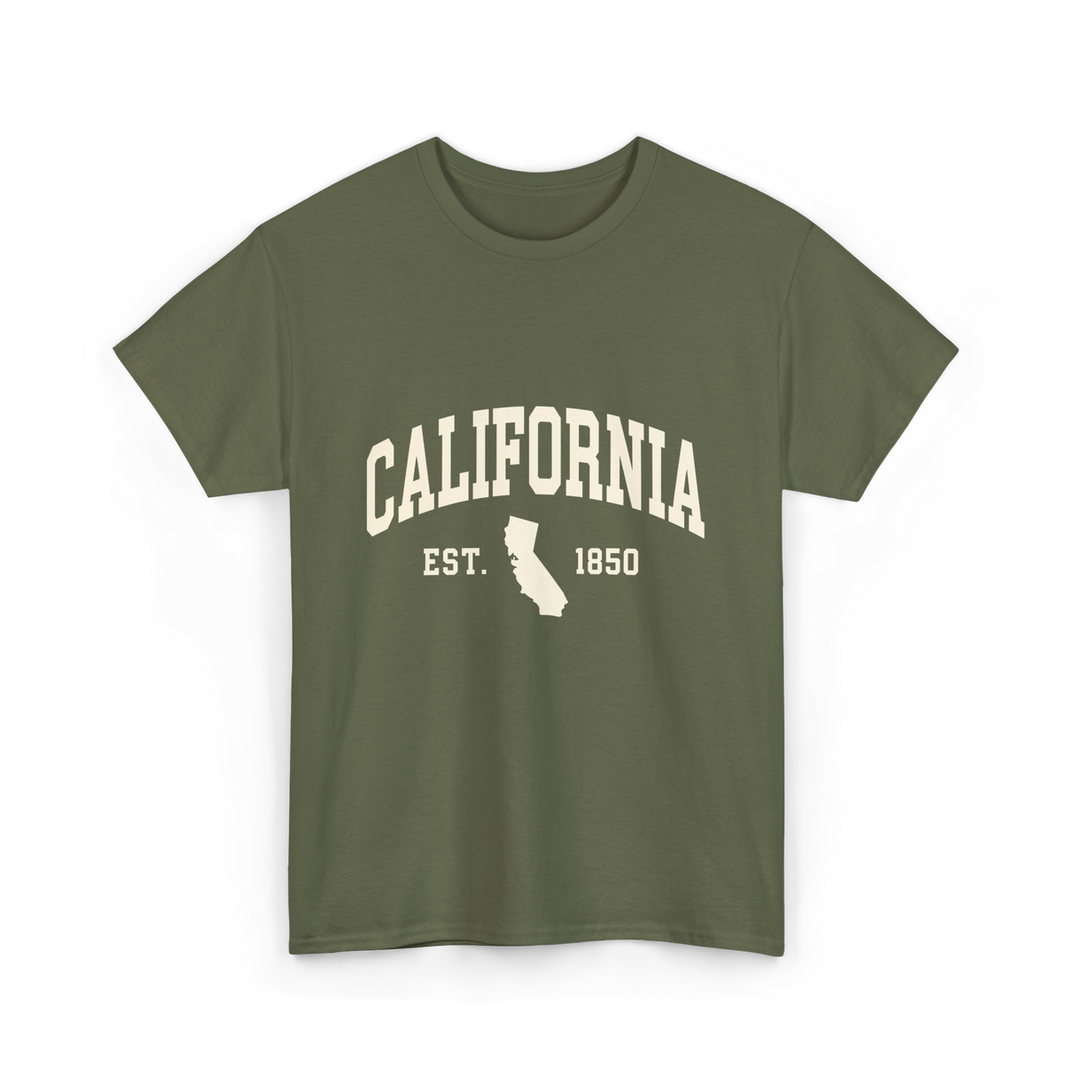 California Est 1850 California T-Shirt - Military Green