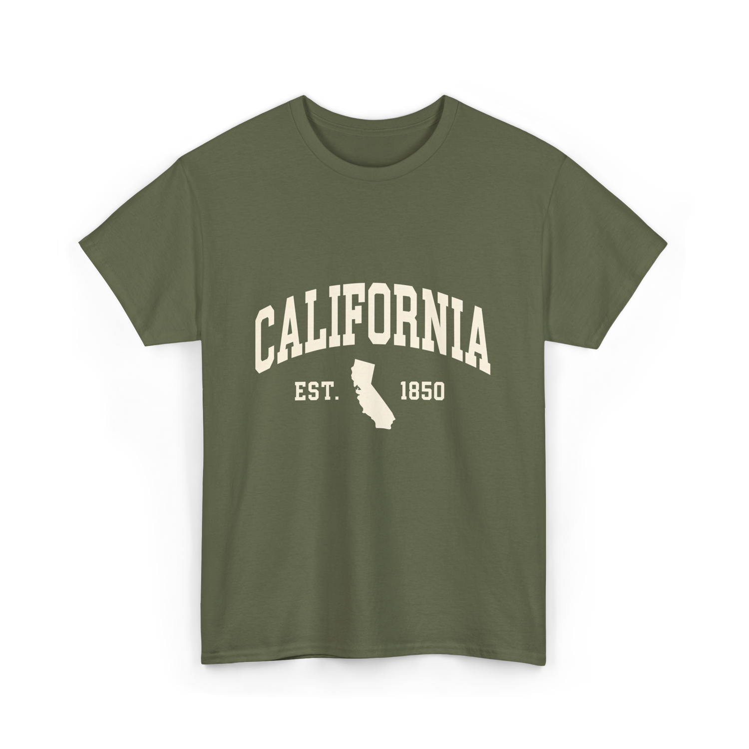 California Est 1850 California T-Shirt - Military Green