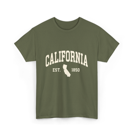 California Est 1850 California T-Shirt - Military Green