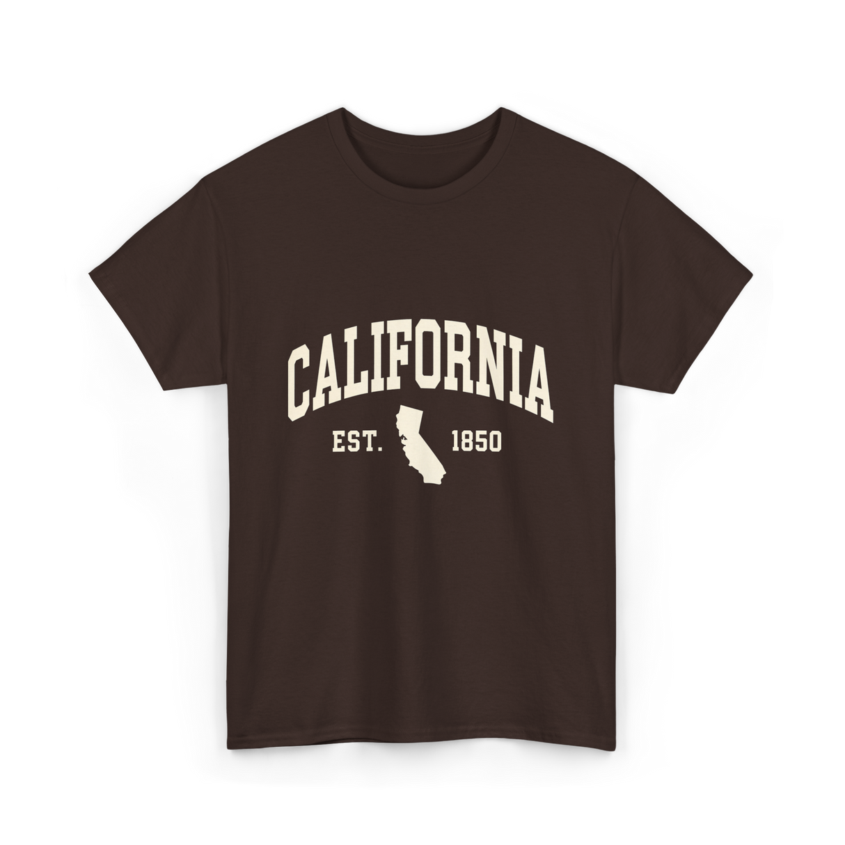 California Est 1850 California T-Shirt - Dark Chocolate