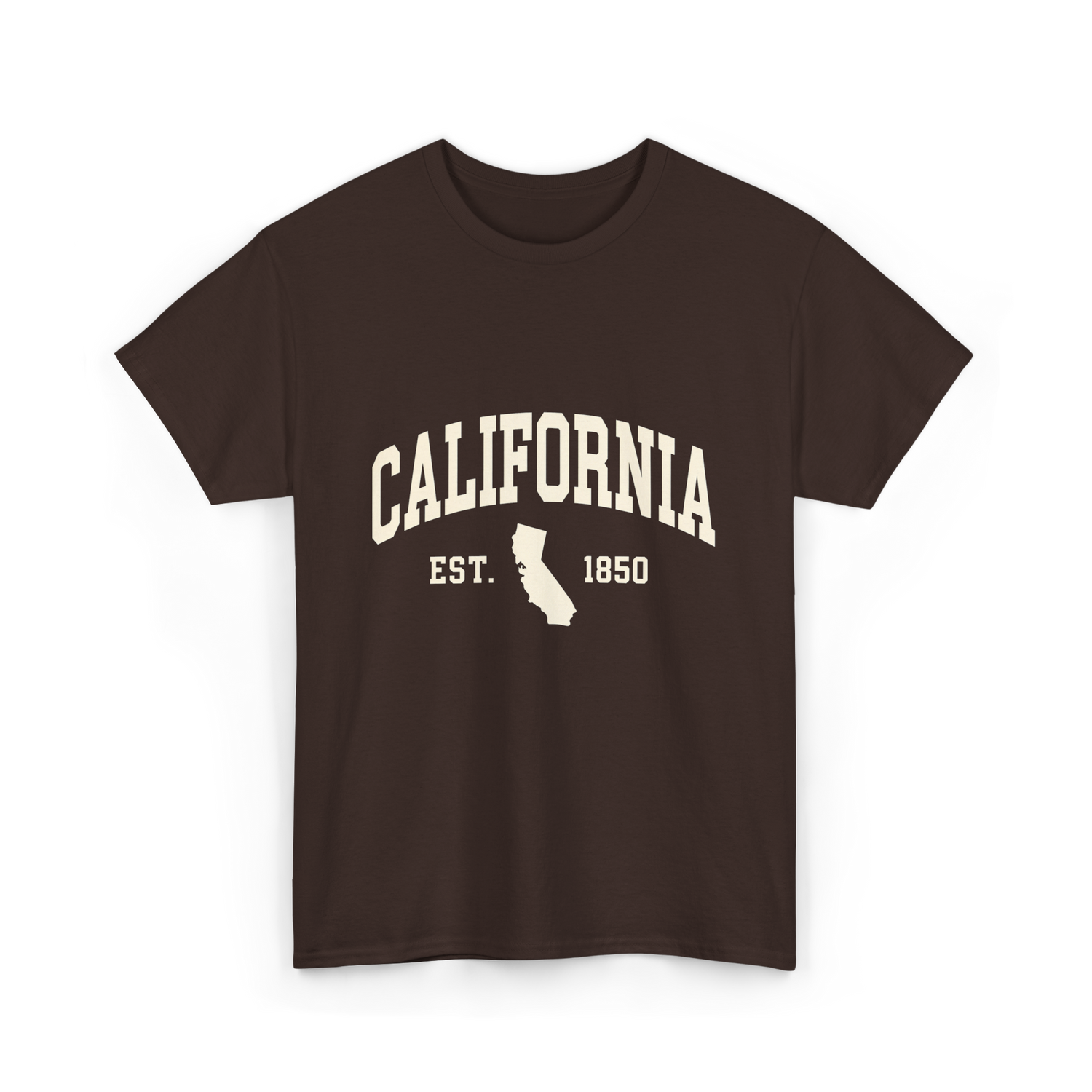 California Est 1850 California T-Shirt - Dark Chocolate