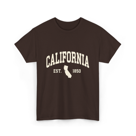 California Est 1850 California T-Shirt - Dark Chocolate