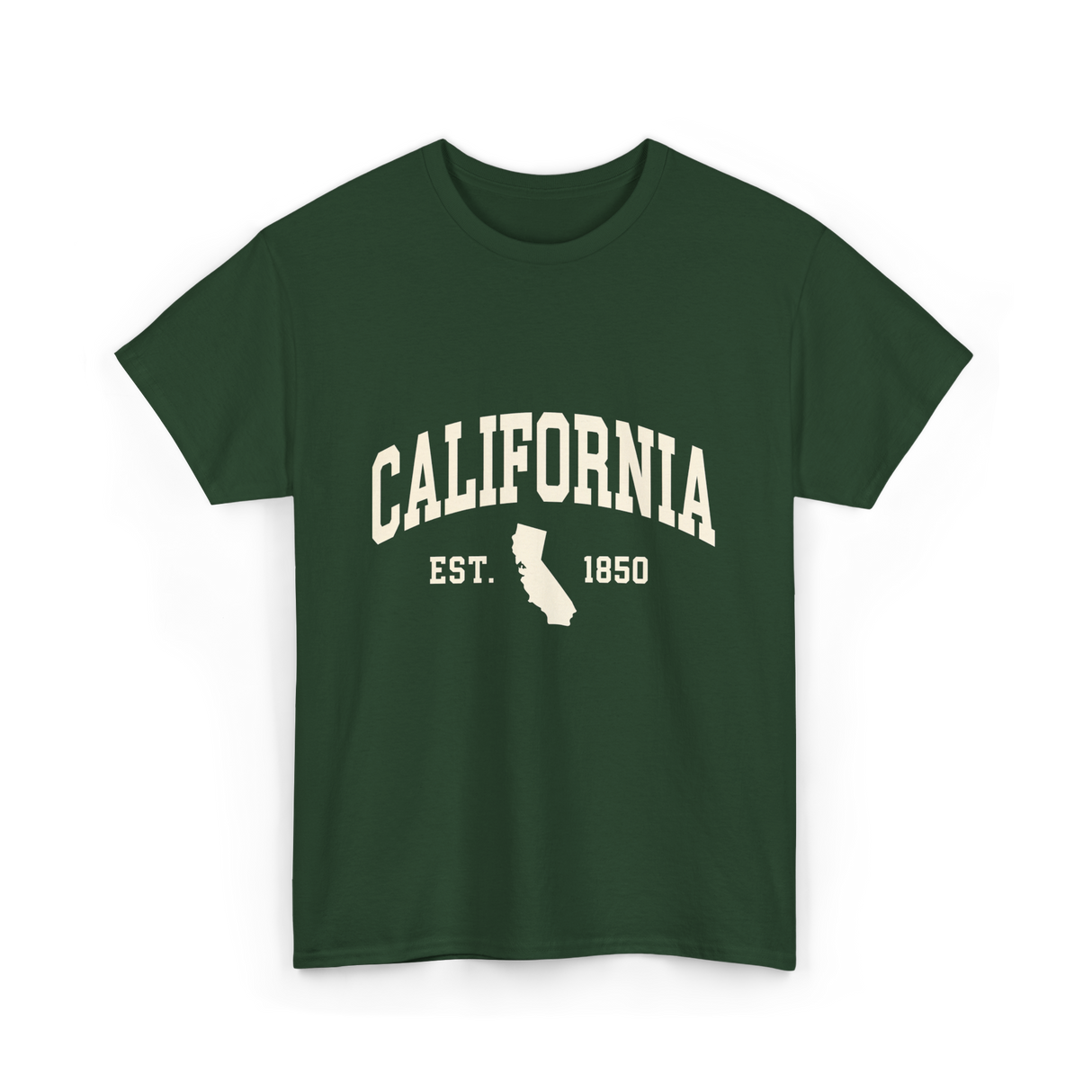 California Est 1850 California T-Shirt - Forest Green