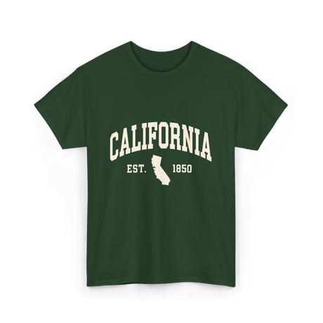 California Est 1850 California T-Shirt - Forest Green