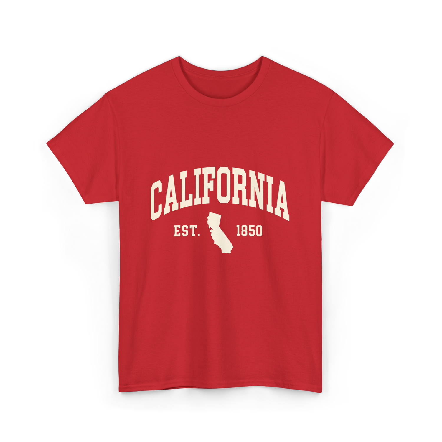 California Est 1850 California T-Shirt - Red